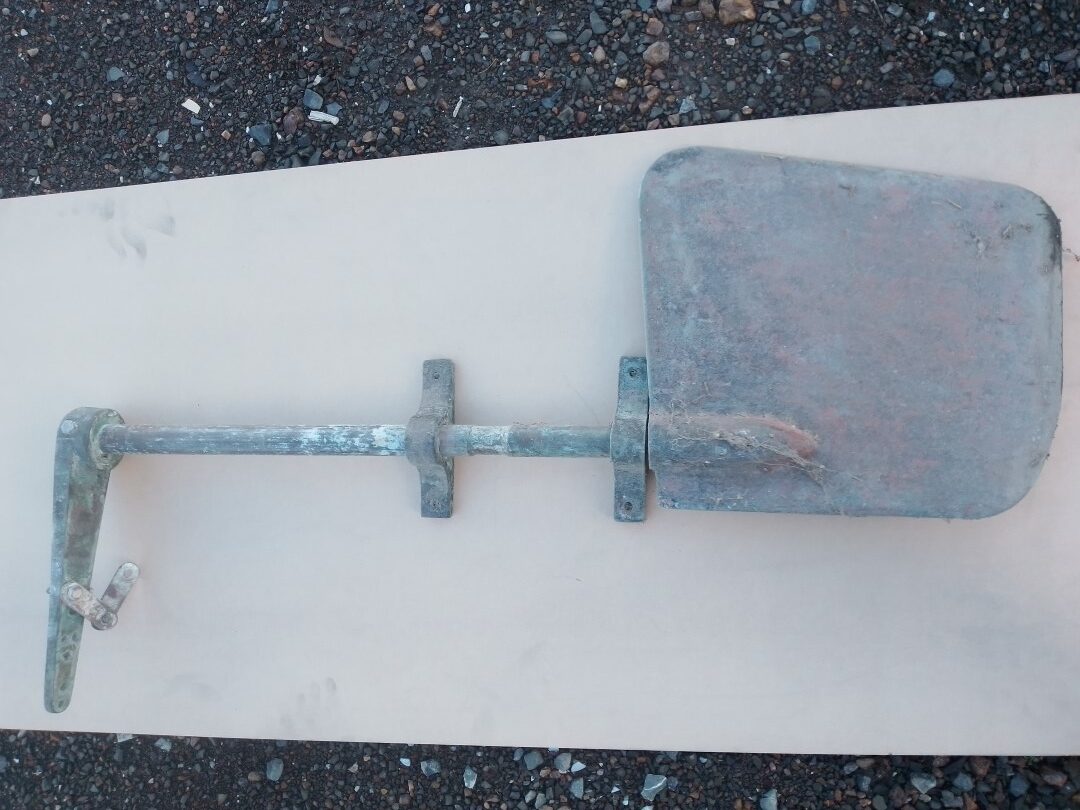 Retro Gold Rudder Bronze Rudder and Shaft - Vintage Boats and Motors