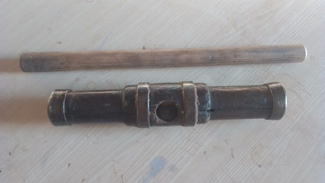 Image of a second hand caulking mallet and handle