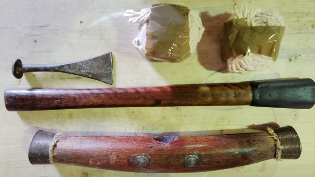 image of a second hand caulking mallet set
