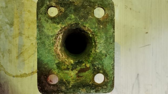image of a large second bronze tee bollard 1940 era