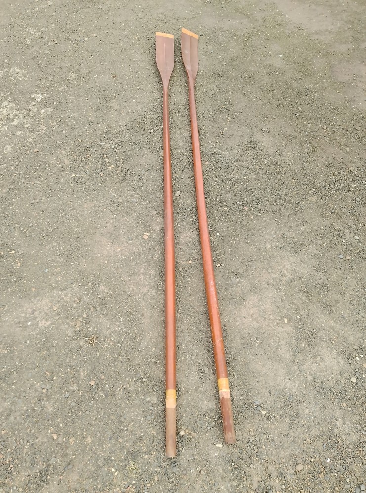 Image of a pair of rowing oars for sale 1920's to 1930's era